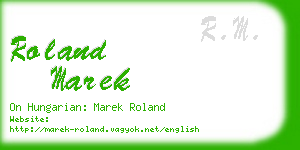 roland marek business card